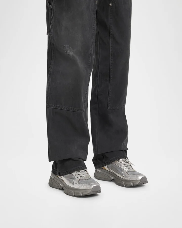 Lightstar Net Metallic Leather Runner Sneakers - Image 4