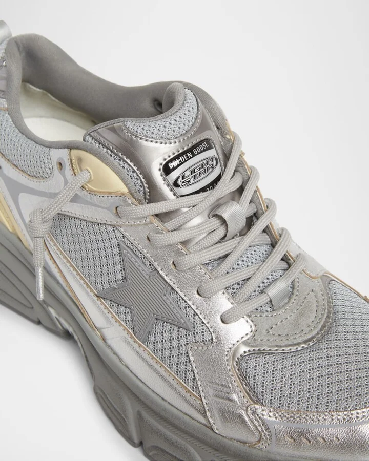 Lightstar Net Metallic Leather Runner Sneakers - Image 5