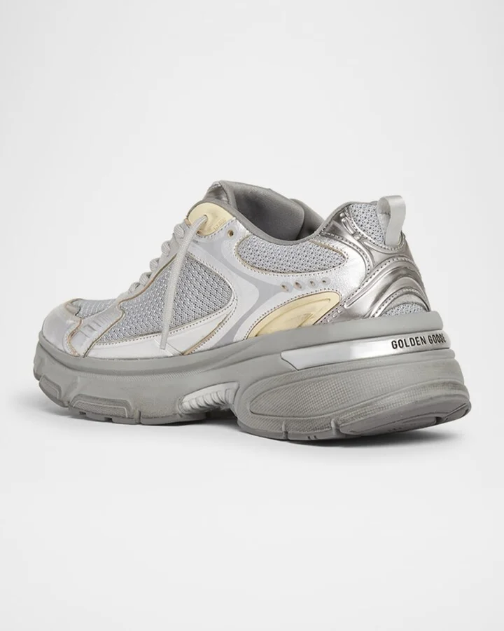 Lightstar Net Metallic Leather Runner Sneakers - Image 8