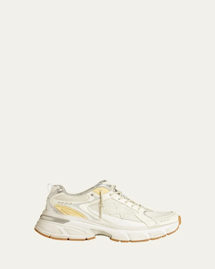 Lightstar Net Mixed Leather Runner Sneakers