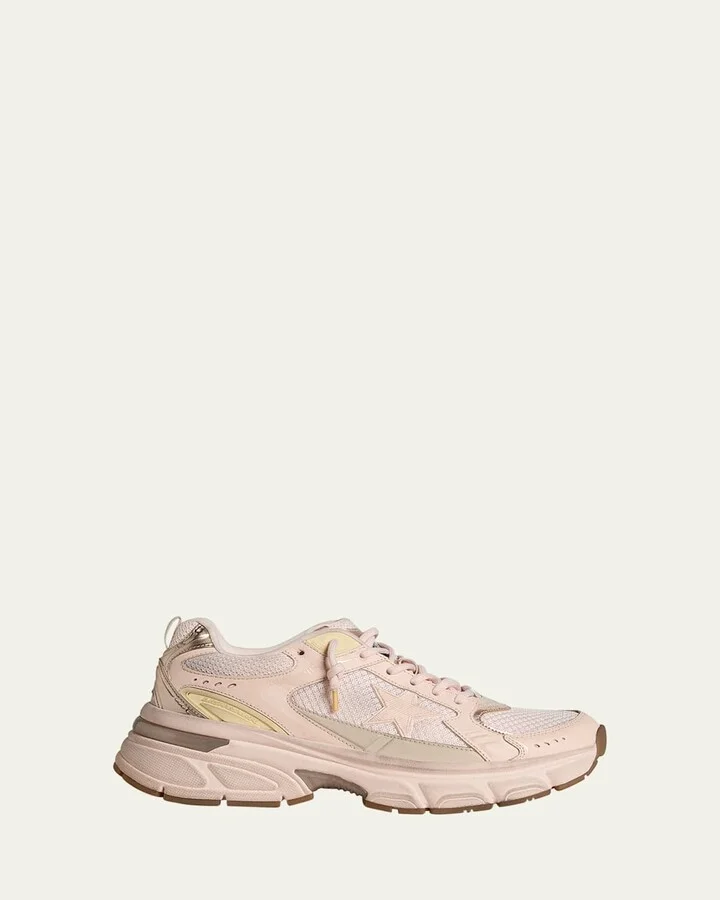 Lightstar Net Mixed Leather Runner Sneakers