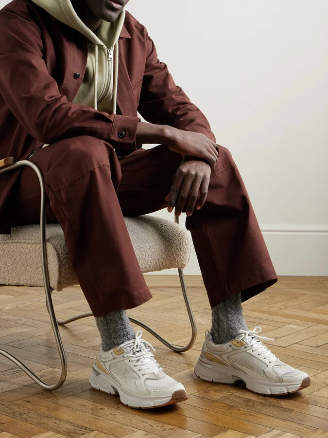 Lightstar Rubber-Trimmed Leather and Mesh Sneakers - Image 2