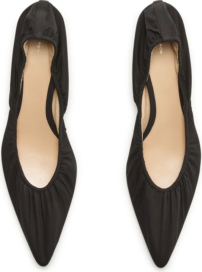 Liisa Kitten heel pumps in cotton - Image 5