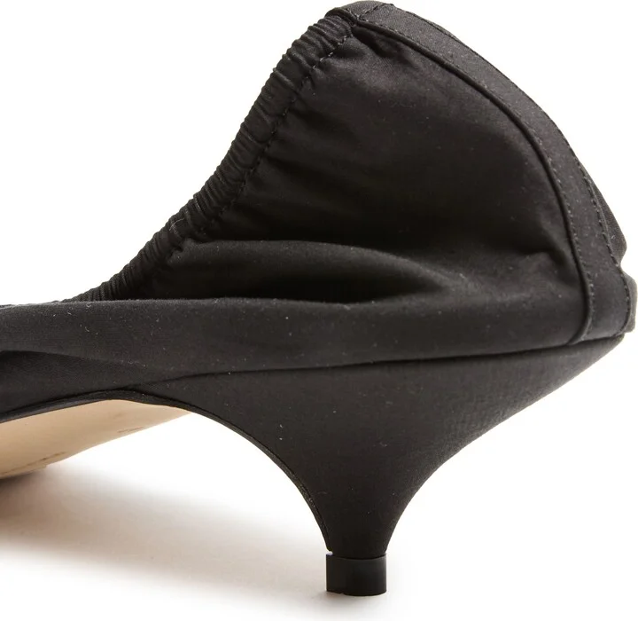 Liisa Kitten heel pumps in cotton - Image 6