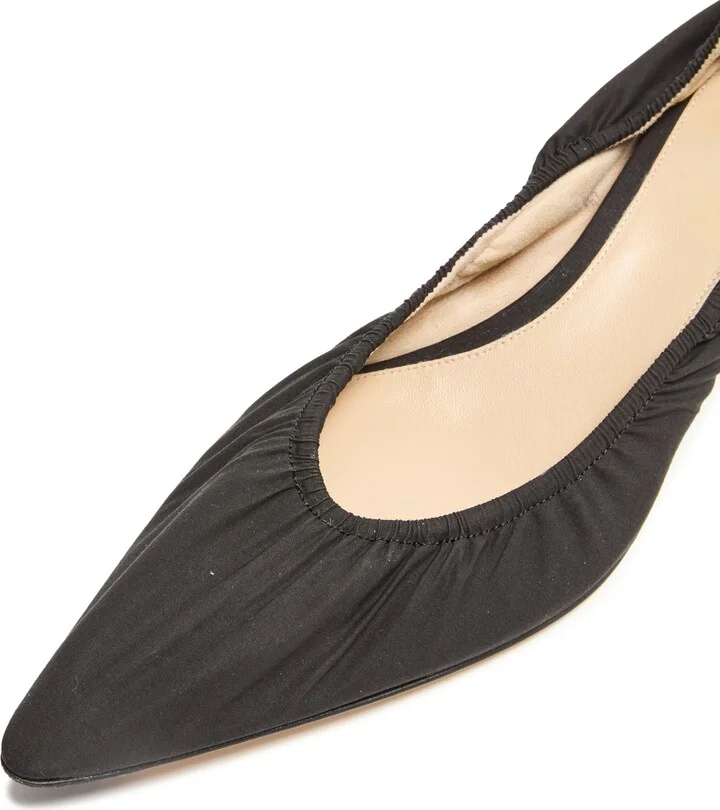 Liisa Kitten heel pumps in cotton - Image 7
