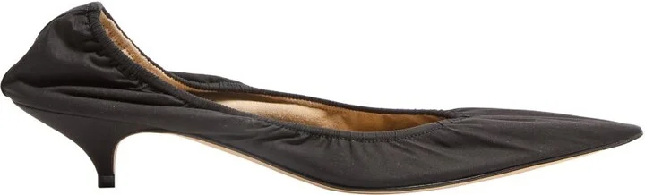 Liisa Kitten heel pumps in cotton - Image 8