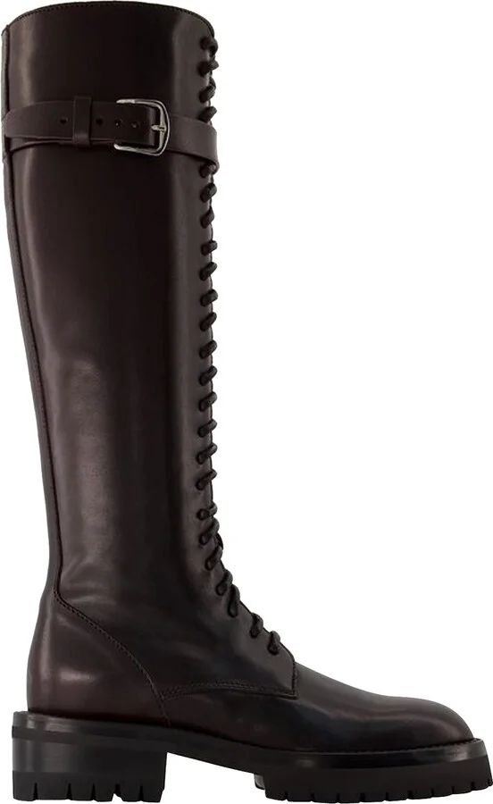 Lijsbet Boots - Ann Demeulemeester - Leather - Burgundy
