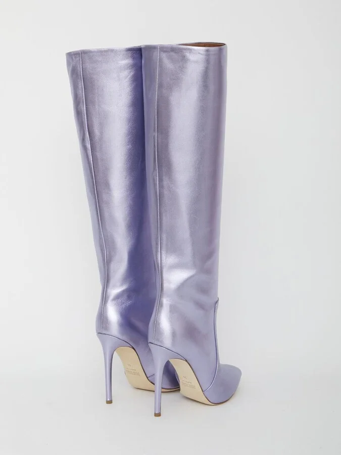 Lilac Leather Boots - Image 3