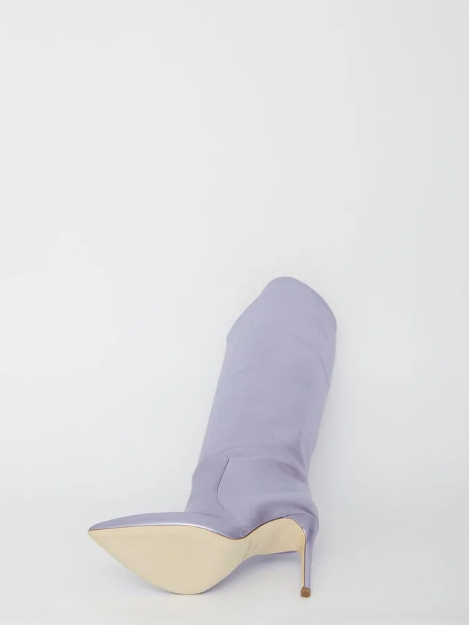 Lilac Leather Boots - Image 4