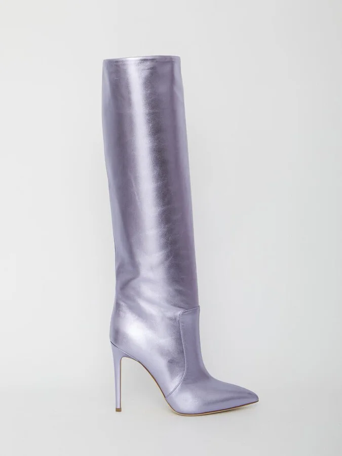 Lilac Leather Boots