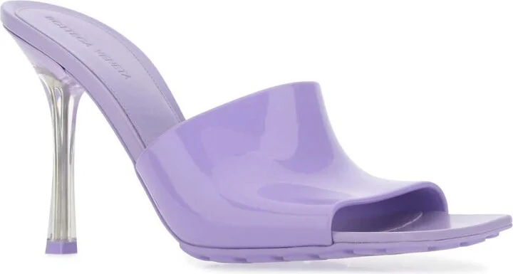 Lilac Pvc Stretch Mules - Image 2