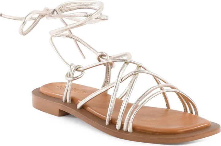 Lilac Two Ankle Wrap Sandal
