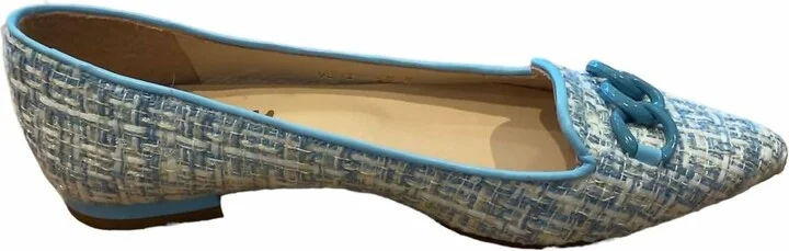 Lilah Loafers In Blue Tweed