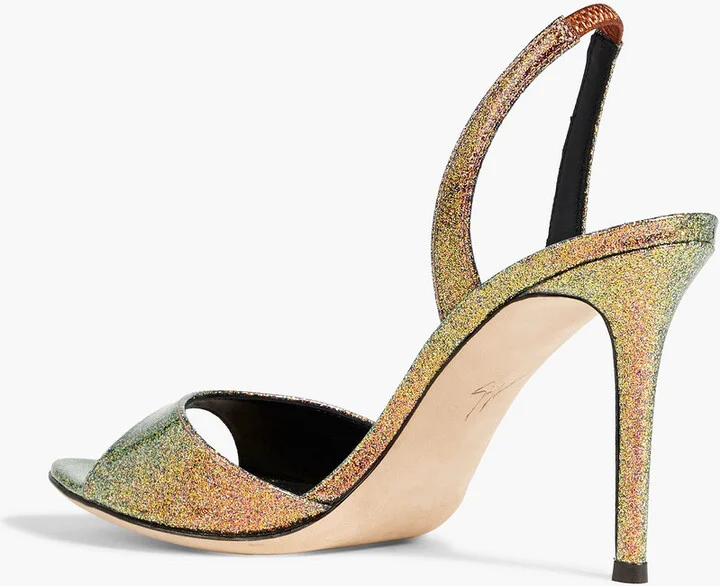 Lilibeth glittered leather slingback sandals - Image 3