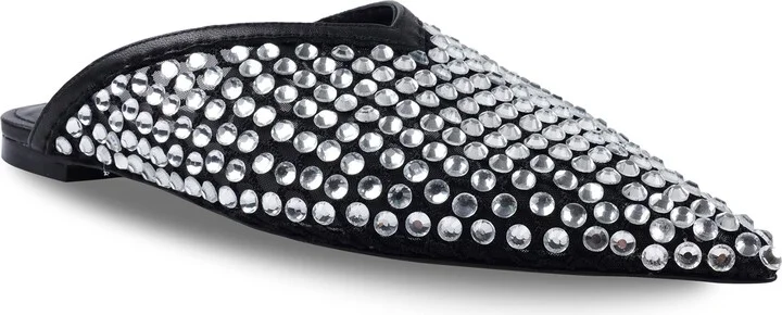 Lilla Crystal Embellished Pointed Toe Mule