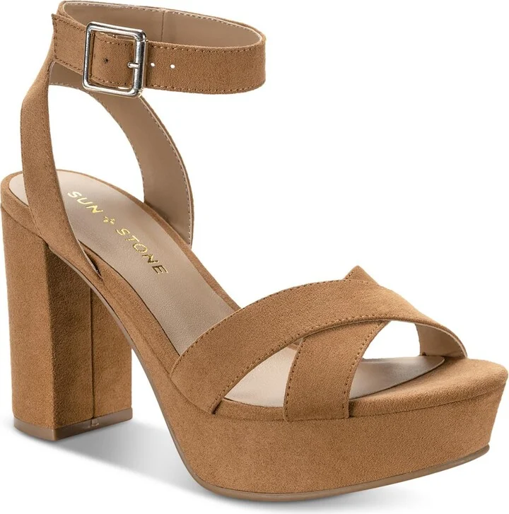LILLAHF Womens Ankle strap Block heel Block Heel