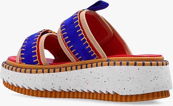 Lilli Leather Flatform Slides - Image 2