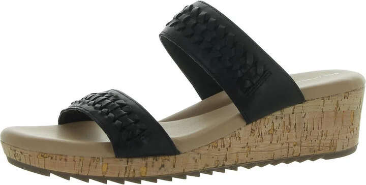 Lillia Womens Wedges Open Toe Slide Sandals