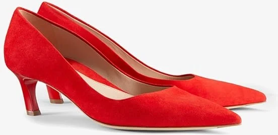 Lillian Pump - Suede - Vermilion