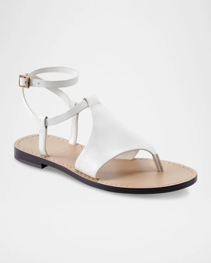 Lillie Flat Leather Sandals - Image 3