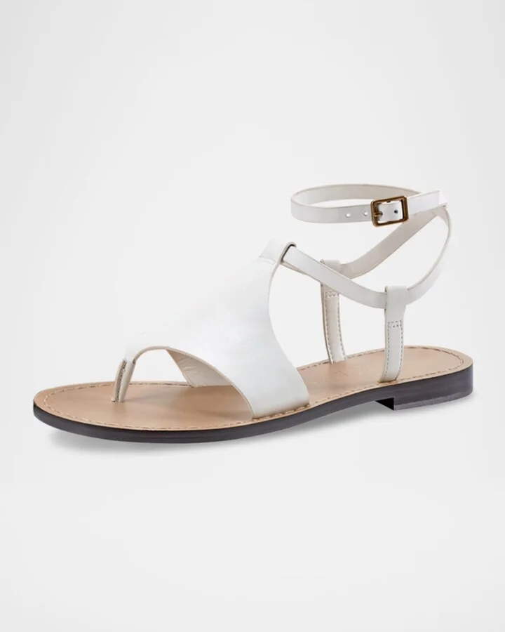Lillie Flat Leather Sandals - Image 4