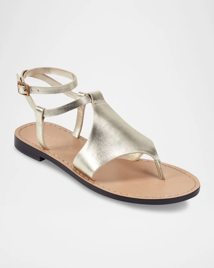 Lillie Flat Leather Sandals - Image 5