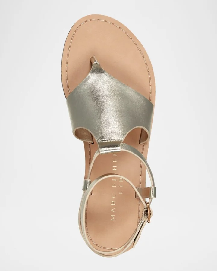 Lillie Flat Leather Sandals - Image 6