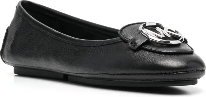 Lillie logo-charm leather ballerina shoes - Image 2
