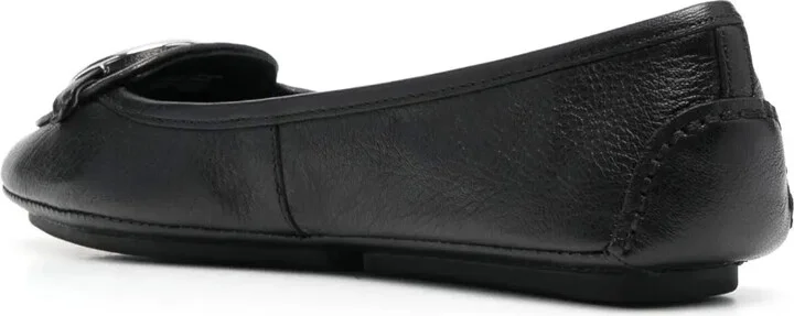 Lillie logo-charm leather ballerina shoes - Image 3