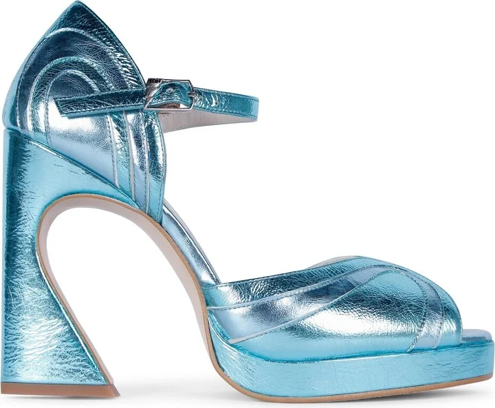 Lillita Azure Blue Platform Heels