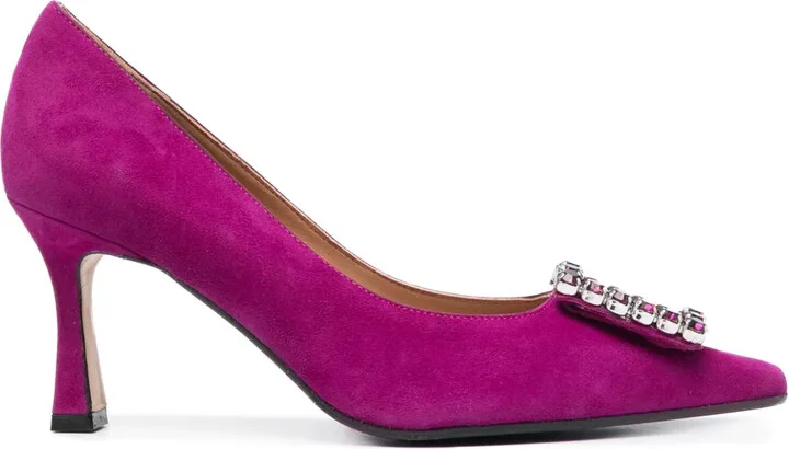 Lilly 80mm pointed-toe suede pumps