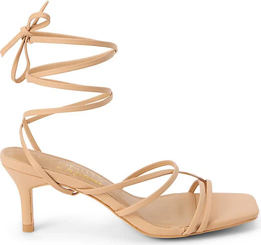Lilly Ankle-Wrap Kitten Heels