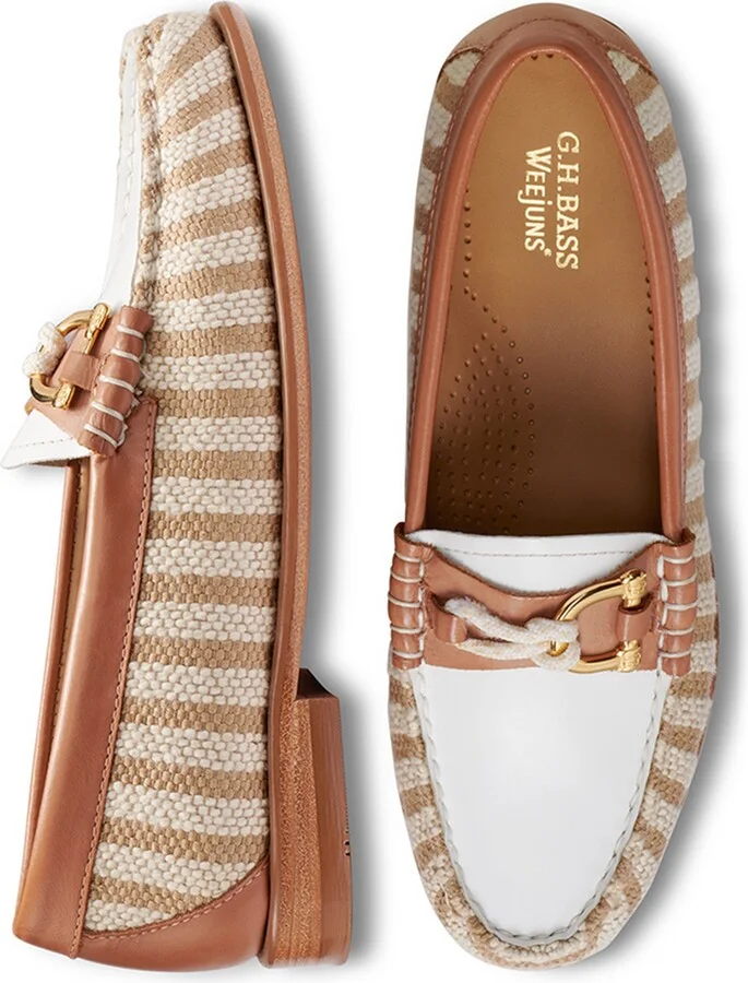 Lilly Nautical Leather & Canvas Loafer - Image 9