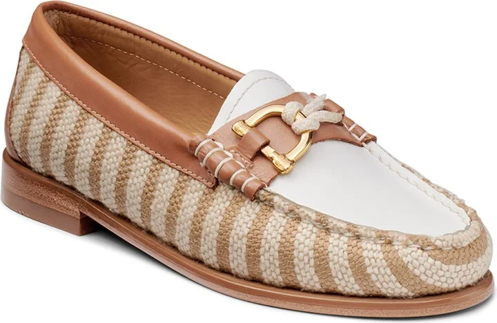 Lilly Nautical Leather & Canvas Loafer