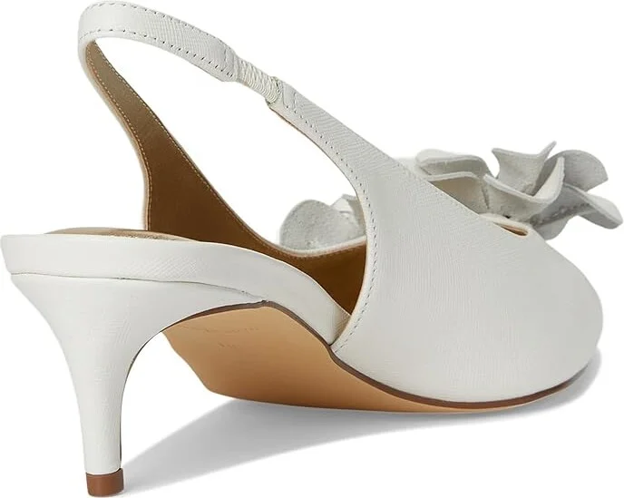 Lilly Pulitzer Amalia Kitten Heel Women's Wedge Shoes Resort White : 6 M, Leather - Image 4