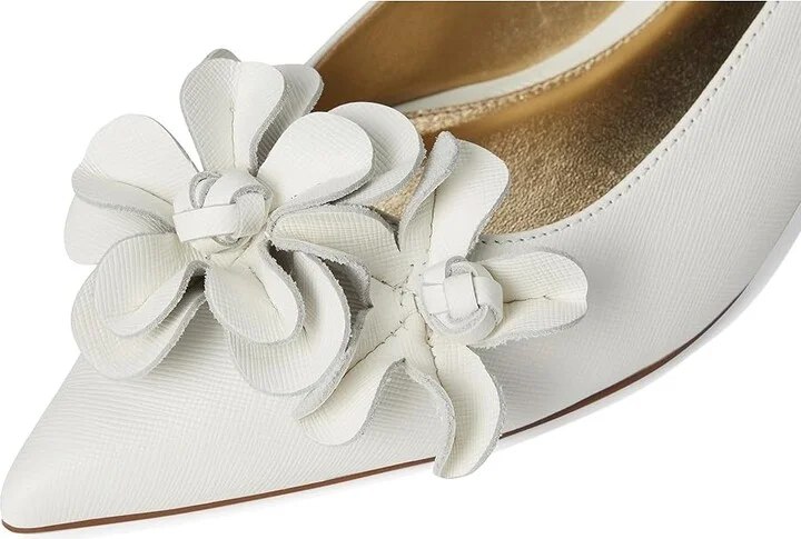 Lilly Pulitzer Amalia Kitten Heel Women's Wedge Shoes Resort White : 6 M, Leather - Image 7