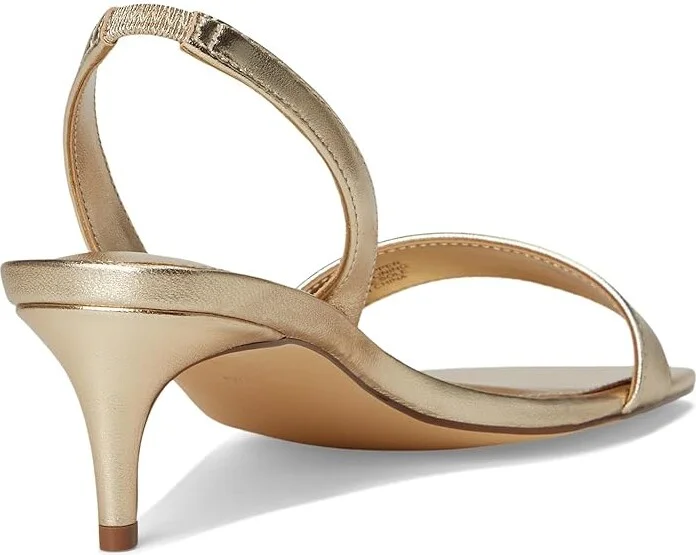 Lilly Pulitzer Cary Sandals Women's Wedge Shoes Gold Metallic : 8 M, Leather - Image 4