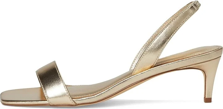 Lilly Pulitzer Cary Sandals Women's Wedge Shoes Gold Metallic : 8 M, Leather - Image 6