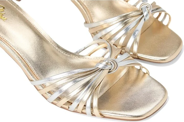 Lilly Pulitzer Cora Sandals Women's Sandals Gold Metallic X Silver Metallic : 9.5 M, Leather - Image 7