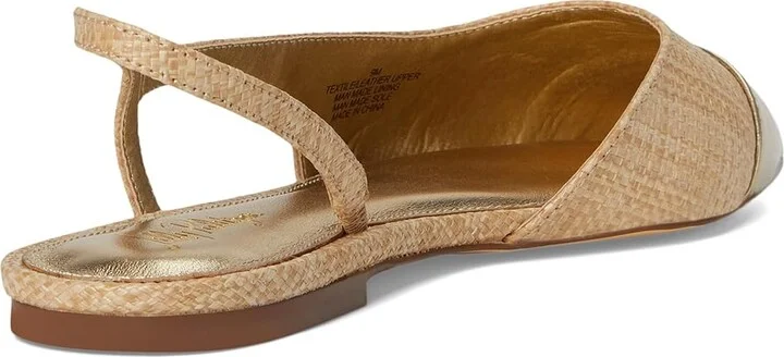 Lilly Pulitzer Dorsee Slingback Women's Wedge Shoes Natural : 8 M, Leather - Image 4