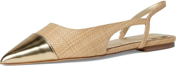 Lilly Pulitzer Dorsee Slingback Women's Wedge Shoes Natural : 8 M, Leather - Image 5