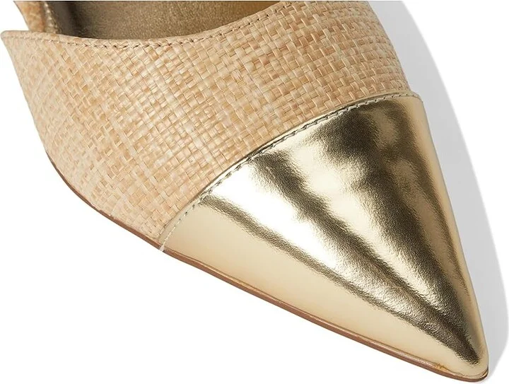 Lilly Pulitzer Dorsee Slingback Women's Wedge Shoes Natural : 8 M, Leather - Image 7