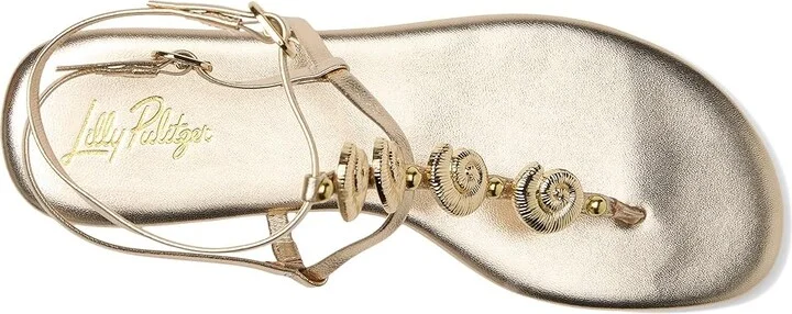 Lilly Pulitzer Dylann Sandals Women's Sandals Gold Metallic : 8.5 M, Leather - Image 2