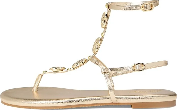 Lilly Pulitzer Dylann Sandals Women's Sandals Gold Metallic : 8.5 M, Leather - Image 6