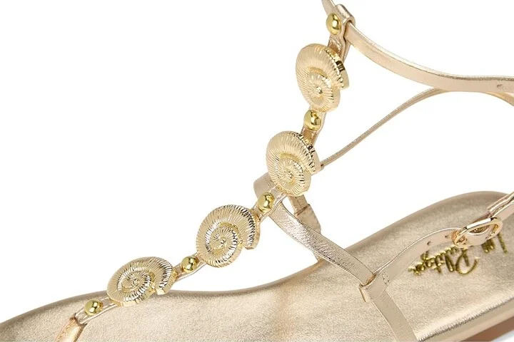 Lilly Pulitzer Dylann Sandals Women's Sandals Gold Metallic : 8.5 M, Leather - Image 7