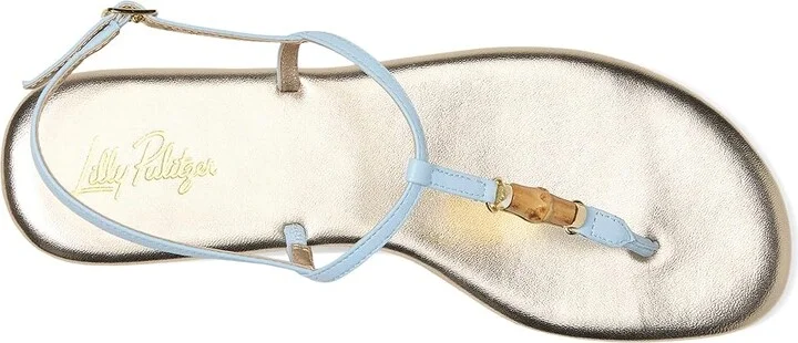 Lilly Pulitzer Leena Sandals Women's Wedge Shoes Bluette : 6.5 M, Leather - Image 2