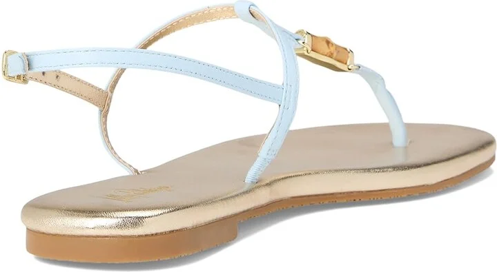 Lilly Pulitzer Leena Sandals Women's Wedge Shoes Bluette : 6.5 M, Leather - Image 4