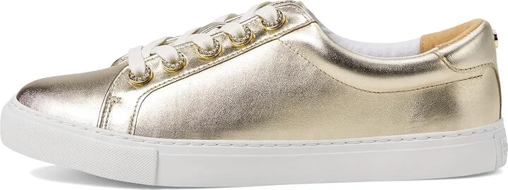 Lilly Pulitzer Lux Hallie Sneaker Women's Shoes Gold Metallic : 6 M, Leather - Image 6