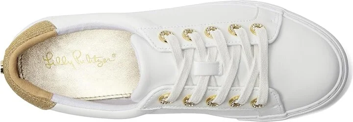 Lilly Pulitzer Lux Hallie Sneaker Women's Shoes Resort White : 8 M, Leather - Image 3