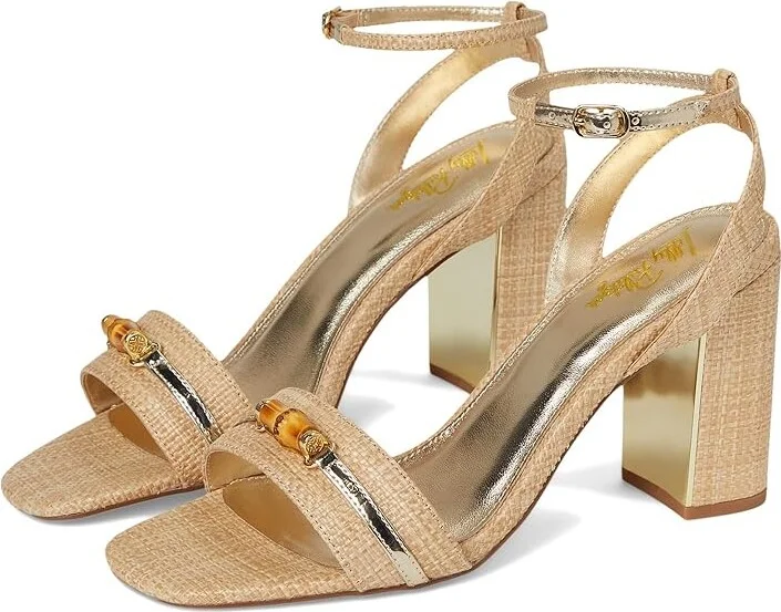 Lilly Pulitzer May Sandals Women's Sandals Natural : 7 M, Leather